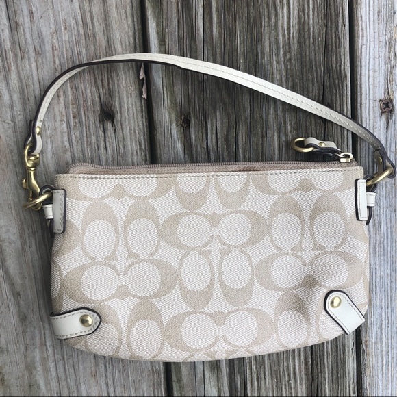 Coach Horse & Carriage Striped Logo Wristlet Bag - Picture 7 of 8